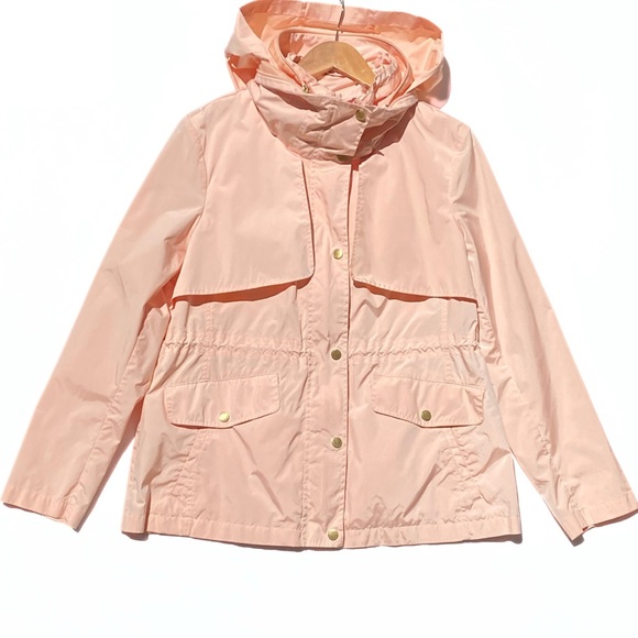 COLE HAAN Women's Short Packable Rain Jacket Pink Size XL - Picture 5 of 10